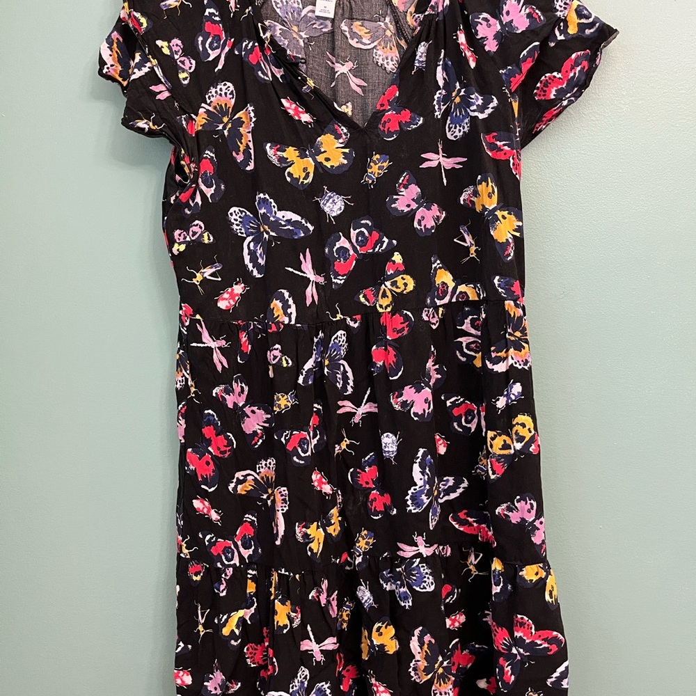 Colorful Butterfly Print Dress